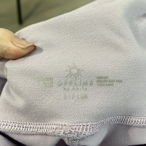 Aerie Light Purple Mid Rise Ankle Length Leggings Size Small - Picture 7 of 8